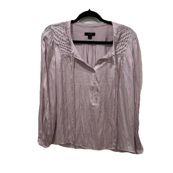 Women’s J.Crew Sheer Purple Long Sleeve Top Blouse Size Small S‎ - Picture 1 of 9